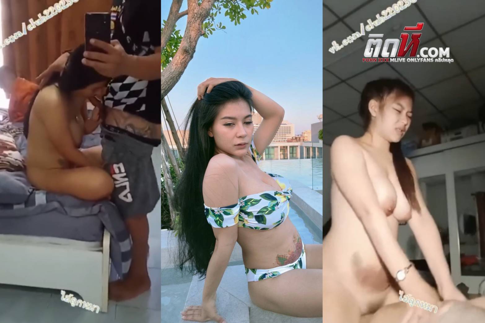 คลิปหลุดVK รวมคลิปน้องแนน สาวสวยนมใหญ่สักลายหน้าท้อง เย็ดกับผัวมันส์ทุกลีลา เย็ดอย่างมันส์กระแทกหีทีนมเด้งเลย